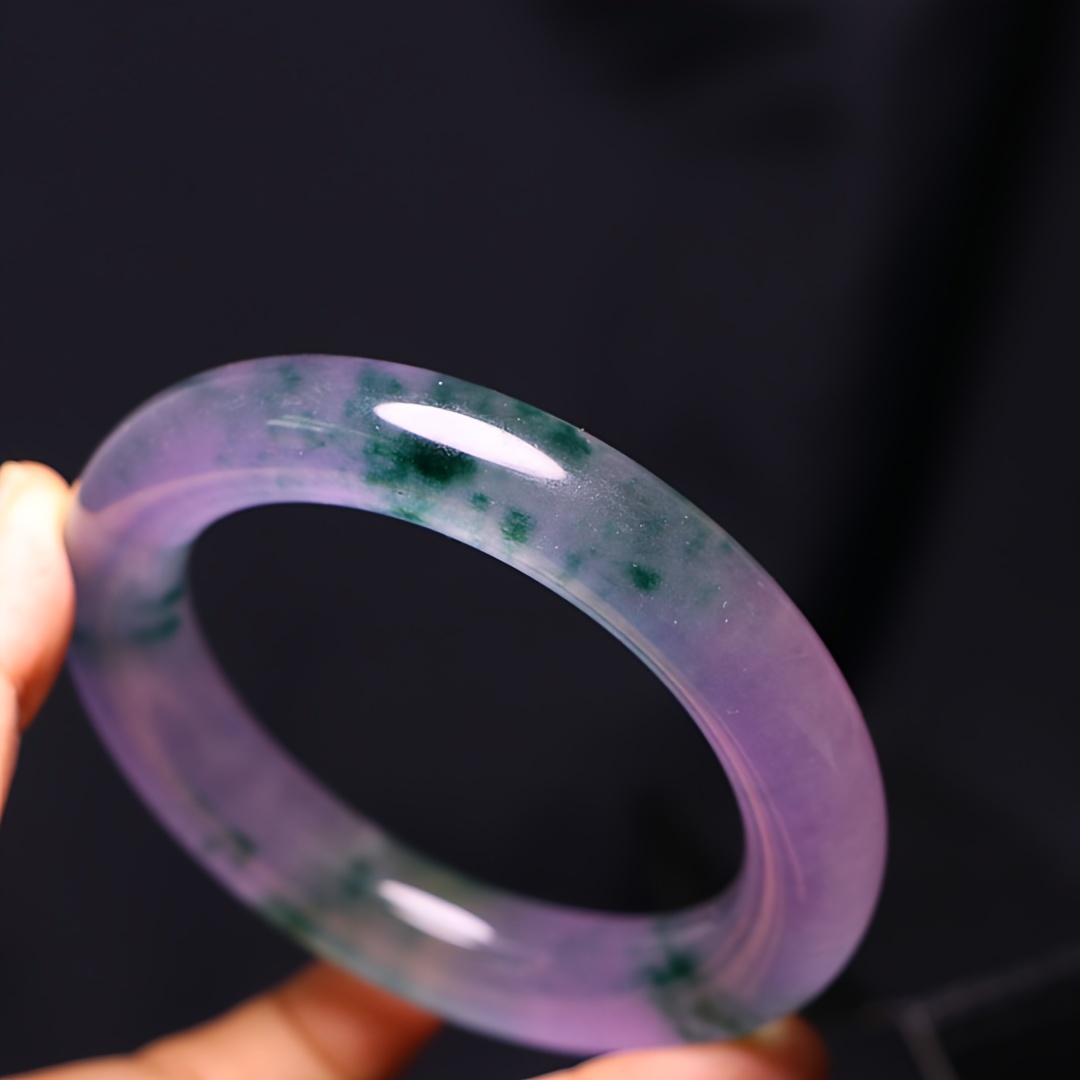 Icy Purple Floating Flower Bracelet, Quartzite Design